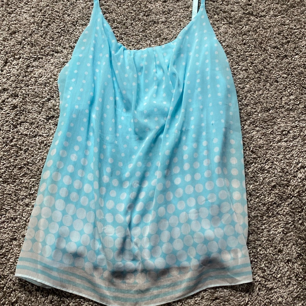 New York and company polkadot tank top